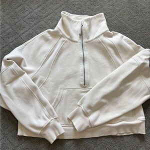 LIKE NEW Lululemon Half-Zip Scuba Pullover Sweatshirt - Cream